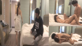 หนุ่มจีนตั้งกล้งรอแฟนอาบน้ำเสร็จก่อนที่จะไปเย็ดกันที่เตียง